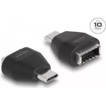 DeLOCK adapteris USB Type-C patinas į USB 10 Gbps Type-E Key A lizdas, juodas