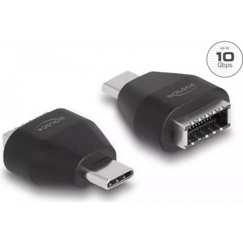 DeLOCK adapteris USB Type-C patinas į USB 10 Gbps Type-E Key A lizdas, juodas