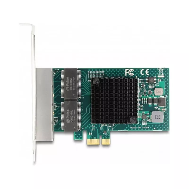 DeLOCK PCI Express x1 kortelė su 4 x RJ45 Gigabit LAN BCM