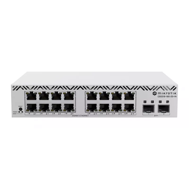 MikroTik Cloud Smart Switch CSS318-16G-2S+IN, 16x Gigabit, 2x SFP+ (CSS318-16G-2S+IN)