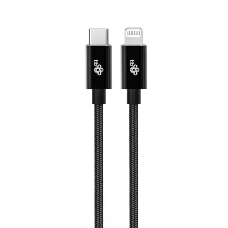 Cable Lightning MFi - USB C Juoda 1m