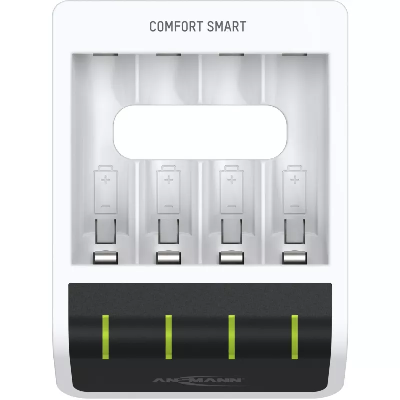 Baterijų įkroviklis Ansmann Comfort Smart buitiniams akumuliatoriams USB