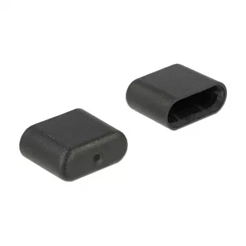 DeLOCK 64008 USB Type-C lizdo apsauginis dangtelis, juodas