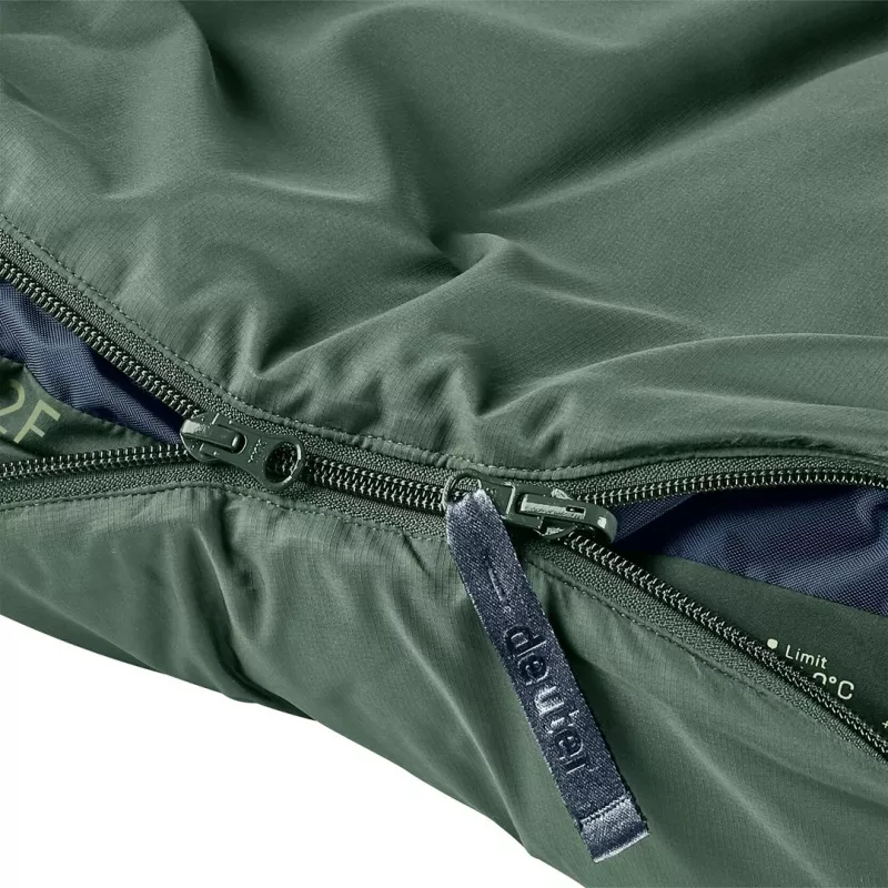 Miegmaišis DEUTER Orbit -5C/23F Suaugusiųjų žygiams, 2080×750×500 mm, sintetinis, žalias
