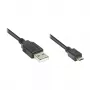 GoodConnections jungiamasis kabelis USB 2.0 kištukas A į kištuką Micro B, juodas, 5 m,