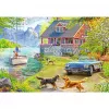Dėlionė Ravensburger Feel Well & Puzzle – Vasarnamis prie ežero, 200 dalių