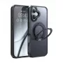 Apsauginis dėklas Mcdodo PC-4930 MagSafe „iPhone 16“ su integruotu stovu, juodas