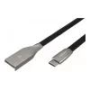 NATEC kabelis USB-C/A 2.0 1m prati 1m juodas metalas