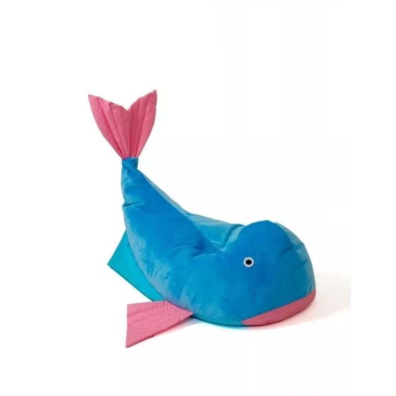 Sako bag pouffe Whale Mėlyna-pink L 110 x 80 cm