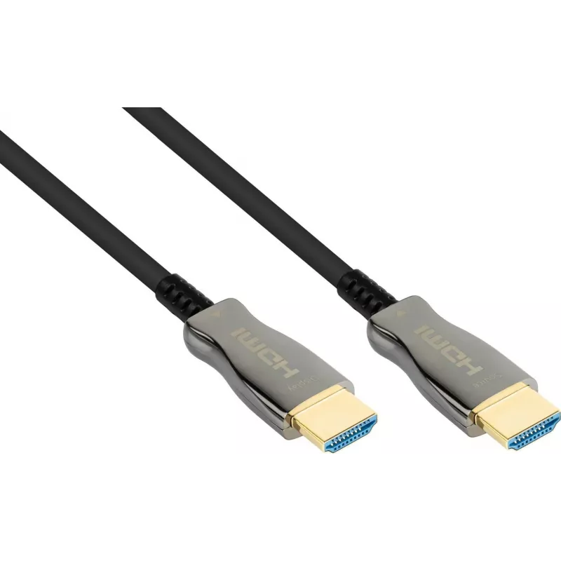 AOC Hybrid Ultra-High-Speed HDMI 2.1 kabelis, 8K @60 Hz / 4K @120 Hz, 48 Gbit/s, juodas, 100 m, PYTHON (AOC-H21100)
