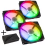 KING KITS LUBU-048 120mm ARGB PWM 3 viename korpuso aušintuvų rinkinys