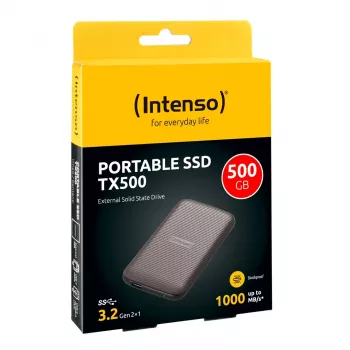 SSD diskas Intenso 500GB USB Type-C 3.2 Gen 2 Ruda