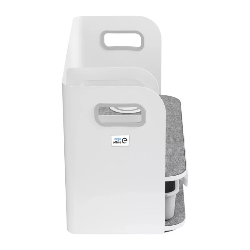 Stalinis organizatorius su stalčiumi ir belaidžiu įkrovikliu Ergo Office, baltas, maks. 10 kg, ER-441