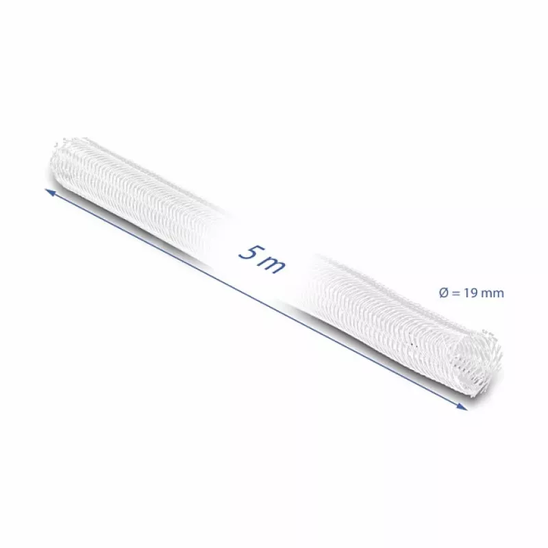 Pintas apsauginis vamzdis DeLOCK 20810 5 m x 19 mm baltas