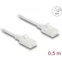 Tinklo kabelis DeLOCK RJ45 Cat.6A kištukas į kištuką U/UTP 0,5 m baltas