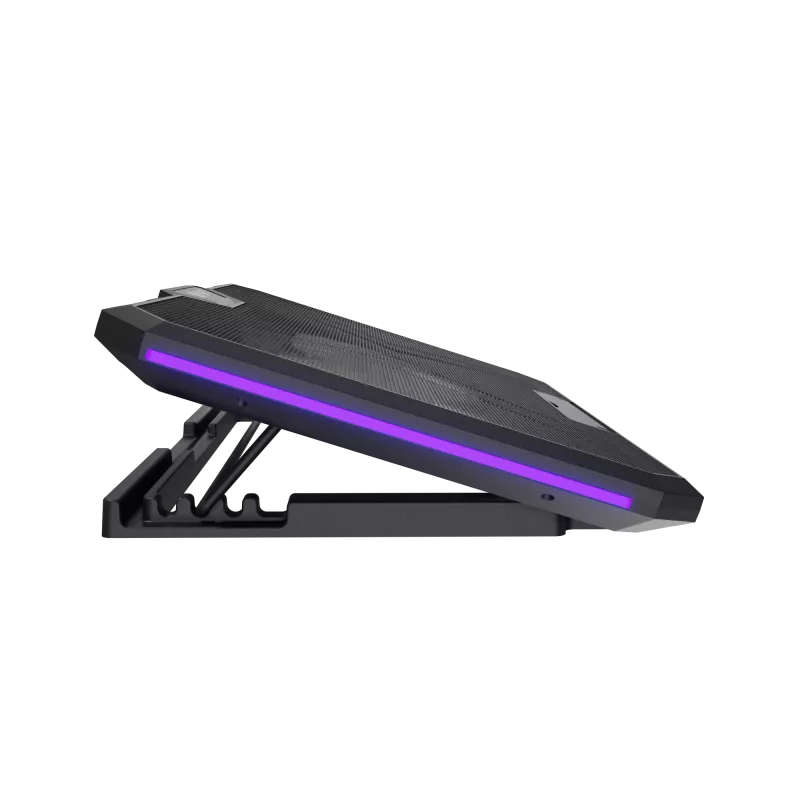 FURY GUNBAI G3 Laptop Cooling Pad 14.1–17.3 su 2 ventiliatoriais, RGB apšvietimu, 2× USB
