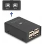 DeLOCK USB 2.0 jungiklis 2 kompiuteriams prie 4 įrenginių, juodas, 0,48 Gbit/s