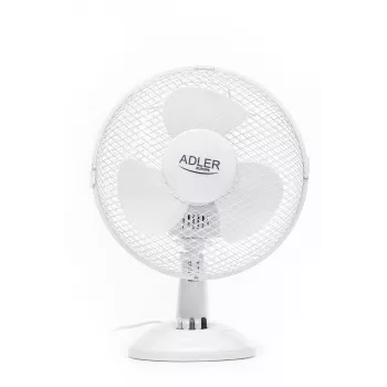 Adler | AD 7302 | Stalinis ventiliatorius | Baltas | Skersmuo 23 cm | Greičių skaičius 2 | Osciliacija | 60 W | Nėra