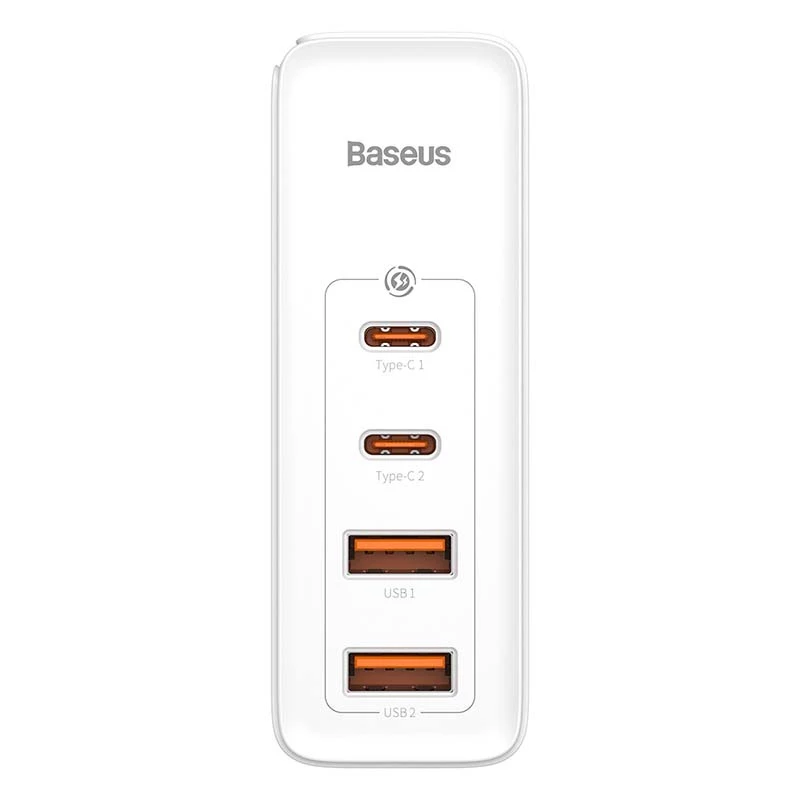 Travel Charger Baseus GaN2 Pro Quick 2x USB + 2x USB-C, 100W, EU (Balta)