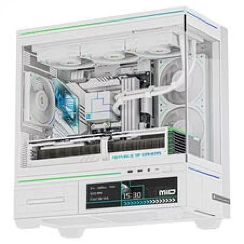 Thermalright TL-M10 Vision PC korpusas, Mini korpusas, mATX, RGB, Grūdintas stiklas - Baltas