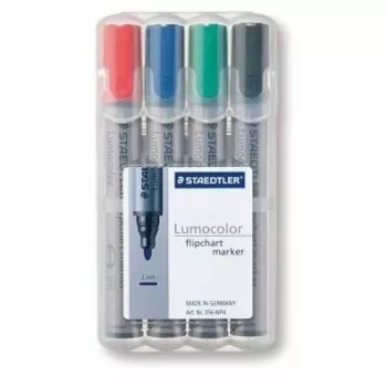 Marker Staedtler 356 WP4 4 vnt. Juoda Mėlyna Žalia Raudona
