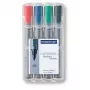 Marker Staedtler 356 WP4 4 vnt. Juoda Mėlyna Žalia Raudona
