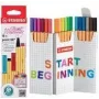 STABILO Fineliner point 88 18 spalvų smulkus antgalis daugiaspalvis