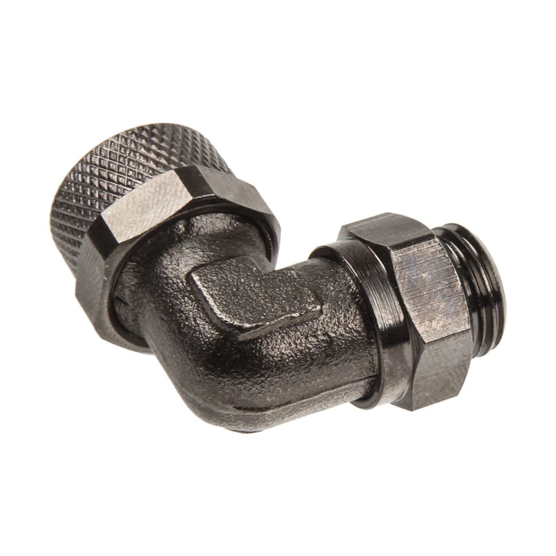 Alphacool 1/4 colio (13/10 mm) juodo nikelio jungtis 62116