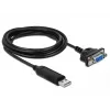 Serijinis laidas DeLOCK 66281 juodas 1,8 m RS-232 USB Type-A