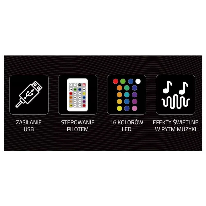Dekoratyvinė neoninė šviesa MANTA SNL58RGB — RGB spalvą keičianti LED juostelė, modelis SNL58RGB