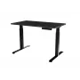 Cama Meble elektrinis reguliuojamo aukščio stalas MOON 121x67 cm, stačiakampis medžio drožlių plokštės viršus, 72–120 cm juodas/san sebastian