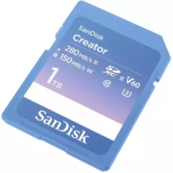 SanDisk Creator SD UHS-II atminties kortelė, 1 TB, mėlyna, SDSDXEP-1T00-GNCIS