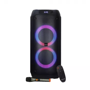 Nešiojama kolonėlė MANTA ATTIS SPK0802 120 W, Bluetooth, laidinis įvestis, įkraunama, FM, LED lemputės