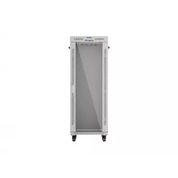 LANBERG 19 colių 32U stovintis stovas-spinta 600×600 mm pilka su perforuotomis durimis ir LCD (plokščia pakuotė)