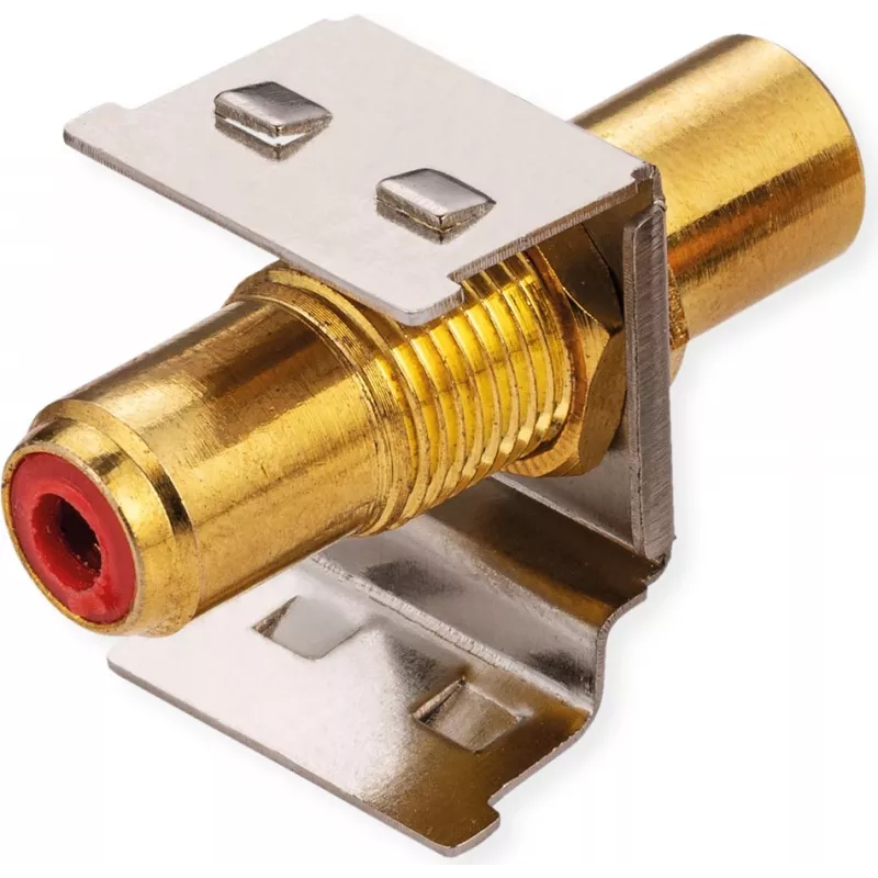 ROLINE Keystone-Coupling RCA Shielded Metal Raudona (26.11.0393)