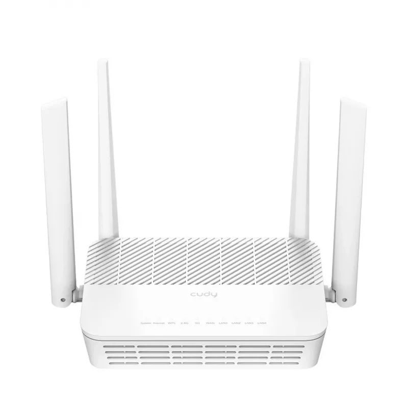 Stalinis „Wi‑Fi 6“ maršrutizatorius „Cudy WR3000H“ — AX3000, dviejų dažnių juostų 2,4/5 GHz, 2,5G WAN, Gigabit LAN (4 prievadai)
