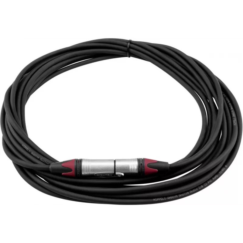 PSSO XLR kabelis 3 kontaktų, 10 m, juodas, Neutrik jungtys