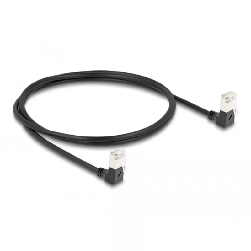Tinklo kabelis DeLOCK RJ45 Cat.6A 1 m juodas