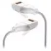 Tinklo kabelis Ubiquiti UACC-Cable-Patch-EL-C6A-0.3M-W RJ-45 Cat6a 0,3 m permatomas baltas