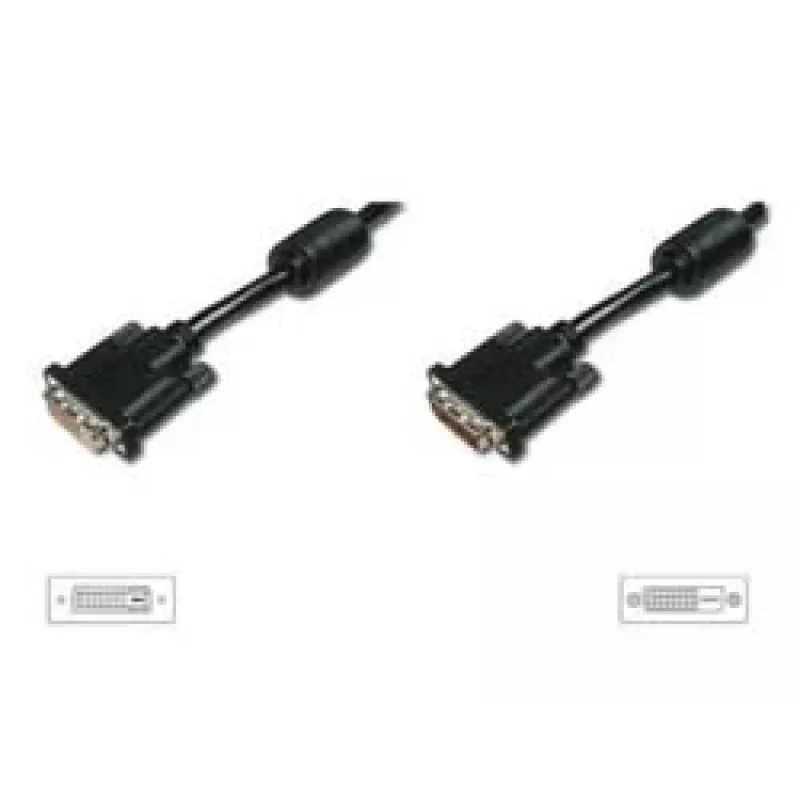 DIGITUS DVI-D ilginimo kabelis 2 m, DVI-D į DVI-D, juodas