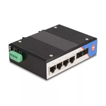 Nevaldomas komutatorius DeLOCK 88015 Gigabit Ethernet 4 prievadų juodas