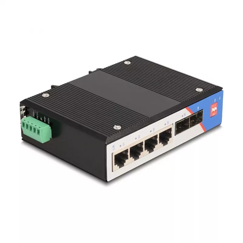 Nevaldomas komutatorius DeLOCK 88015 Gigabit Ethernet 4 prievadų juodas