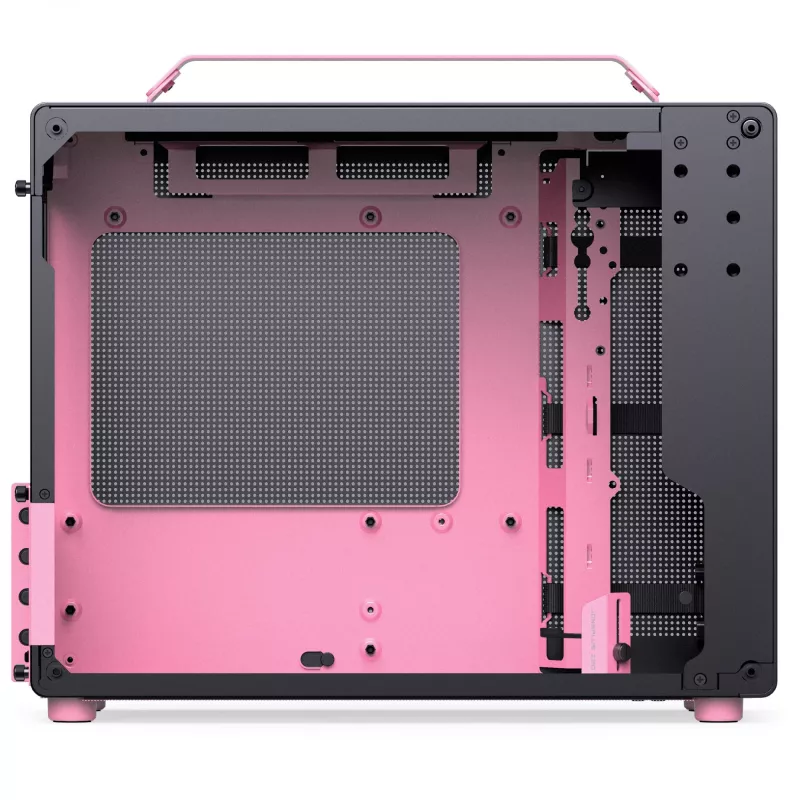 Jonsplus MATX Handle Case Z20 Juoda-Pink – Mini/Micro/Flex-ATX korpusas su nešiojimo rankena