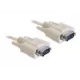 DeLOCK RS-232 nuoseklusis laidas 1 m smėlio spalvos DB-9
