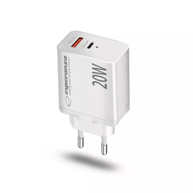 Esperanza EZC105W tinklo įkroviklis 20W Baltas