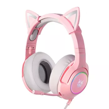 Ausinės Onikuma K9 Pink RGB Gaming Headphones