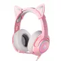Ausinės Onikuma K9 Pink RGB Gaming Headphones
