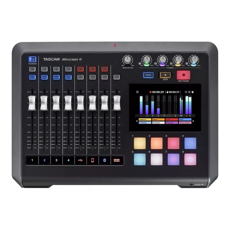 Tascam Mixcast 4 - maišytuvas, skirtas įrašinėti tinklalaides