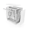 PC korpusas NZXT H7 Flow RGB Midi Tower baltas — grūdintas stiklas, EATX, priekyje 3×120 mm, USB-C