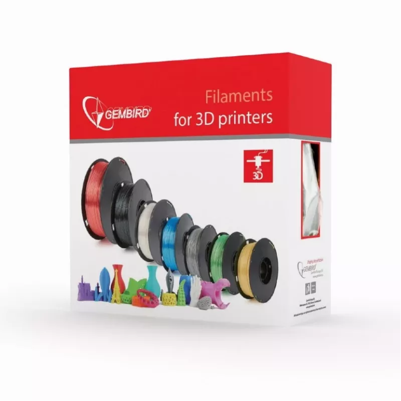 3D spausdinimo medžiaga Gembird 3DP-PLA+1.75-02-R Raudona 1 kg